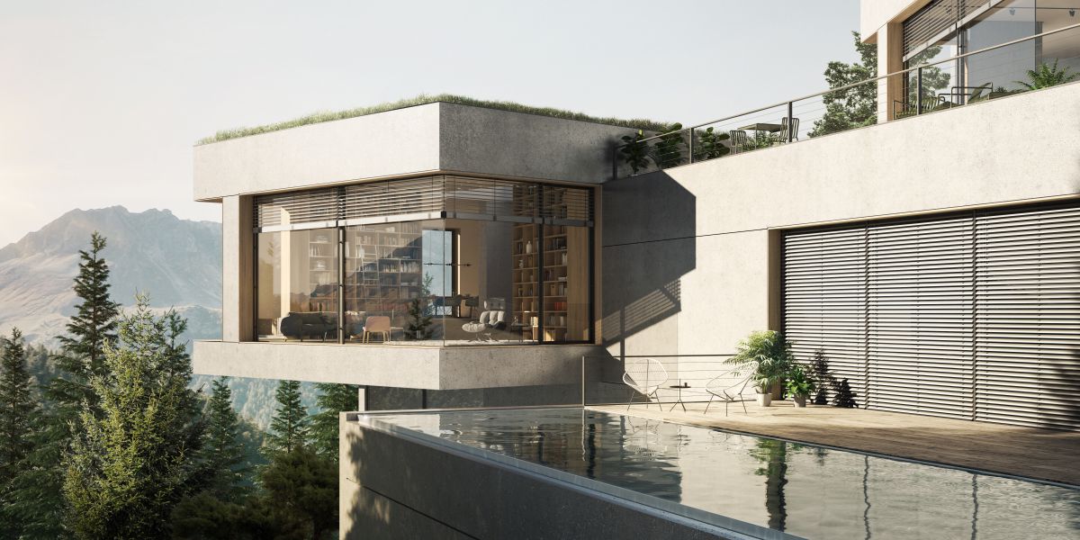 Verschattungs-Lösungen für Ganzglasecken