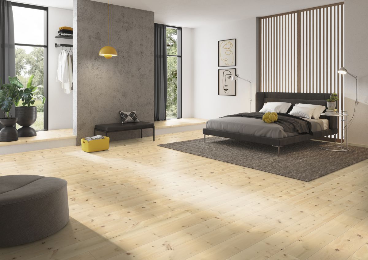 Holzvielfalt mit Esche, Lärche, Zirbe und Eiche