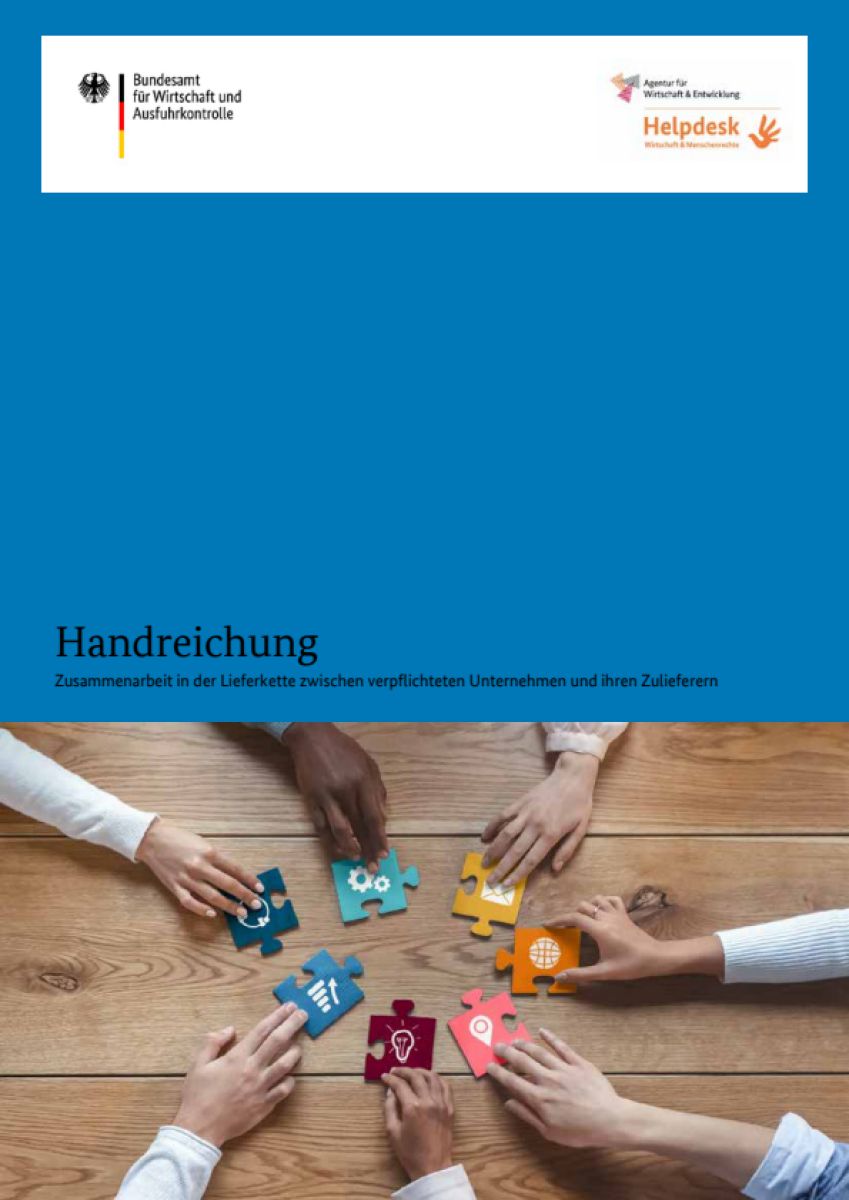Handreichung zur Zusammenarbeit in der Lieferkette