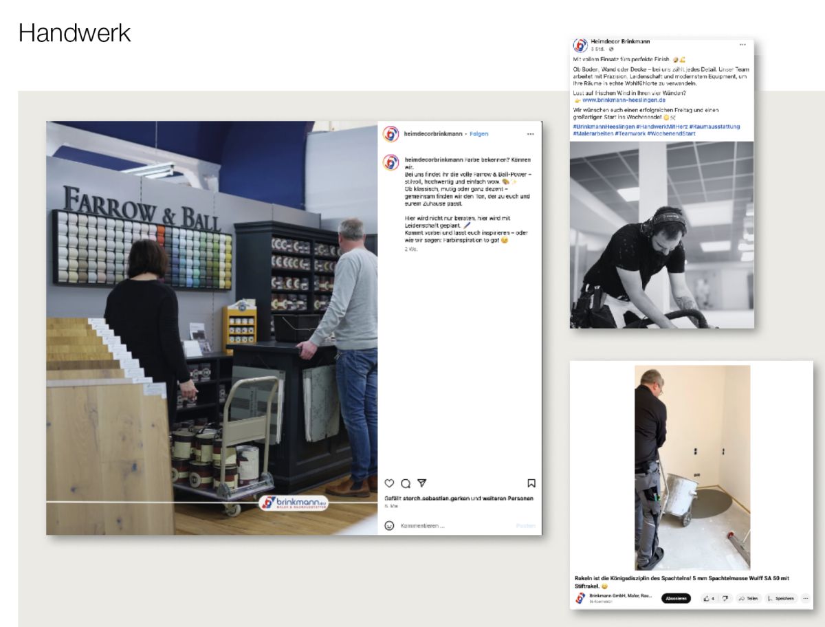 Auf Social Media will Raumausstatter Brinkmann nicht verzichten