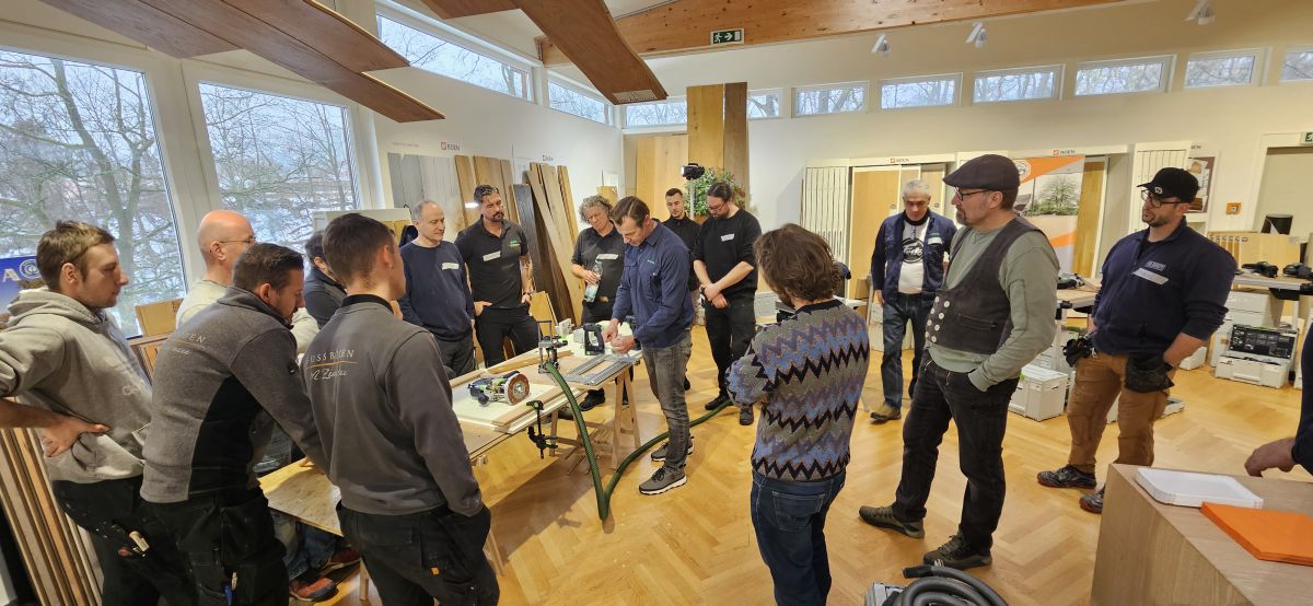 Bodenhandwerker freuen sich über Festool-Schulung