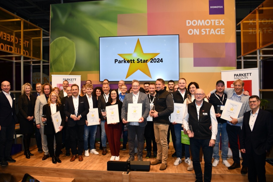 Parkett Star 2024: Festliche Ehrung der Preisträger auf der Domotex Parkett Star 2024: Festliche Ehrung der Preisträger auf der Domotex