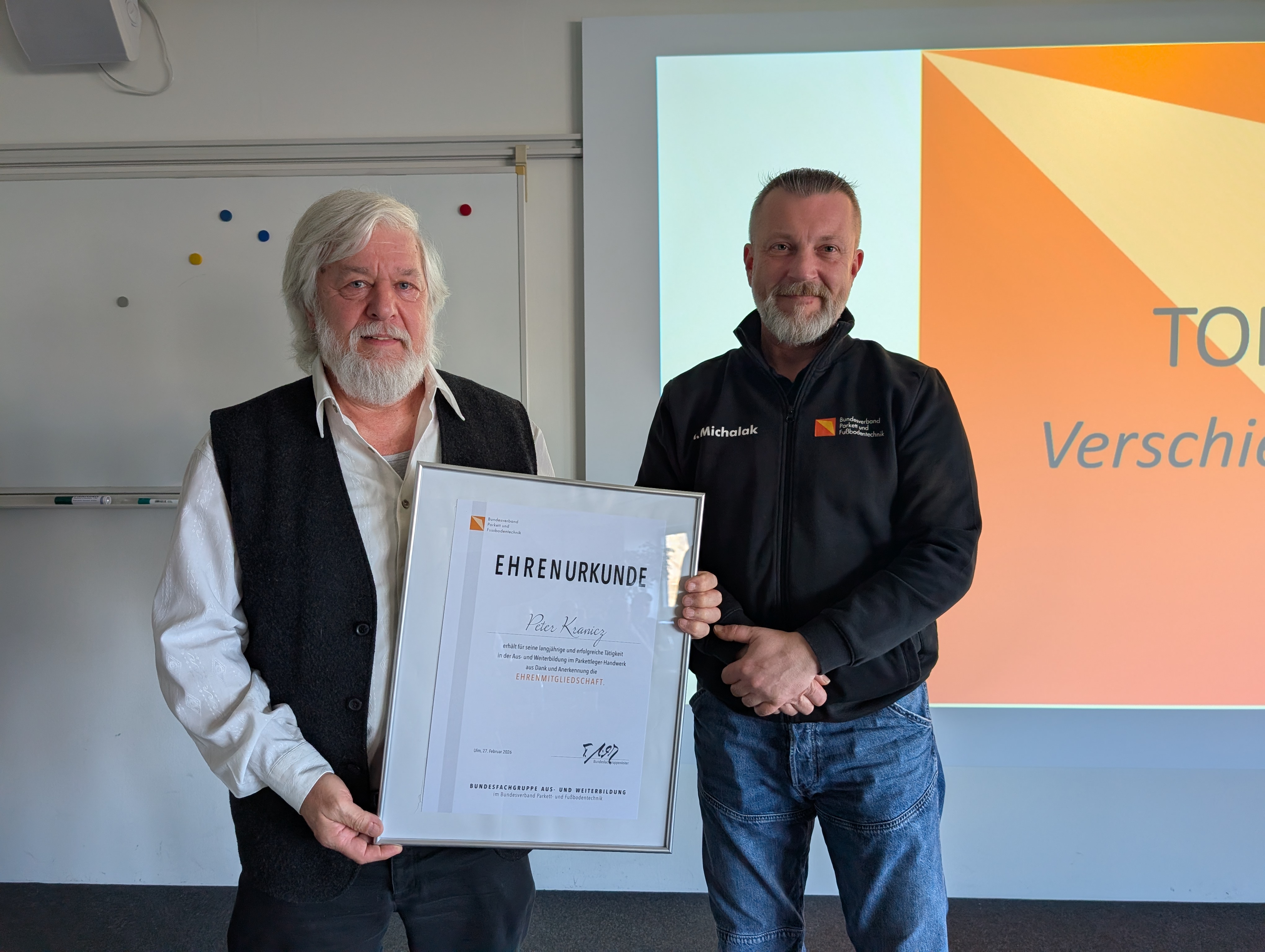 BVPF: Dienstältester Lehrlingswart Peter Kránicz verabschiedet sich